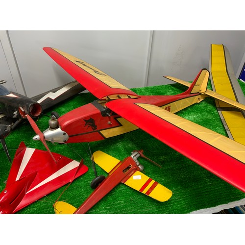 82 - 4 MODEL AIRCRAFT, INCOMPLETE BUT HAVING ENGINES