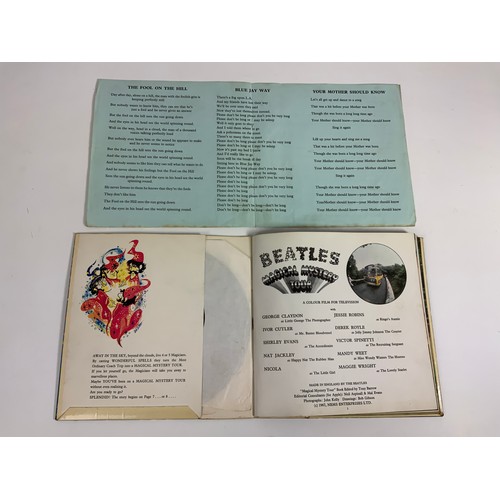 168 - RECORDS : BEATLES 2 X EP & 8 X 7” SINGLES, MAGICAL MYSTERY TOUR INC. BLUE LYRIC SHEET, LONG TALL SAL... 