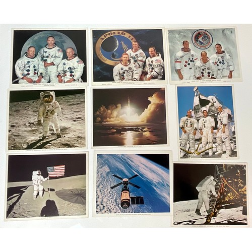 173 - QTY. INTERESTING ‘OFFICIAL’ NASA SPACE VINTAGE EPHEMERA INC. VARIOUS PHOTOGRAPHS MANY SIGNED IN AUTO... 