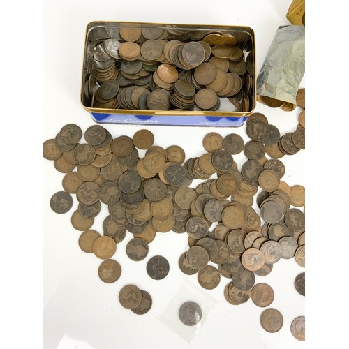 347 - LARGE QTY. UK PRE DECIMAL PENNIES INC. VICTORIAN ‘BUN’ PENNIES