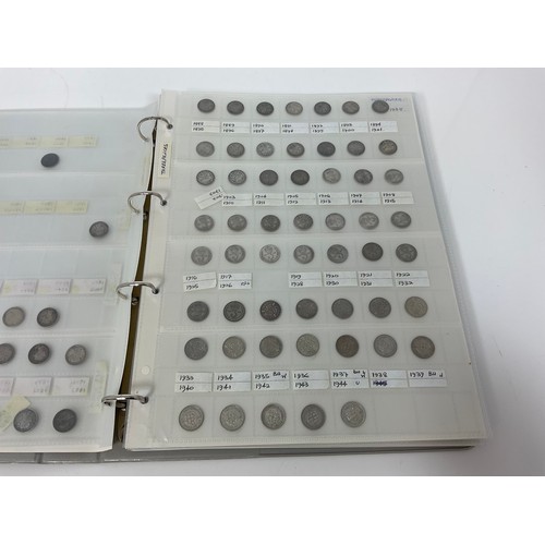 368 - ALBUM CONTAINING A COLLECTION OF UK PRE DECIMAL ‘SILVER’ INCLUDING SILVER 3D (79 INC. RARE, SILVER A... 