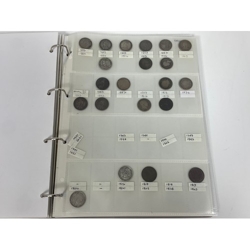 368 - ALBUM CONTAINING A COLLECTION OF UK PRE DECIMAL ‘SILVER’ INCLUDING SILVER 3D (79 INC. RARE, SILVER A... 