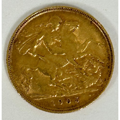 401 - 1905 HALF SOVEREIGN