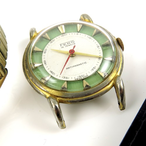 459 - 4 VARIOUS VINTAGE GENTS WRIST WATCHES, ACCURIST, KIENZLE, OLMA AND FERO