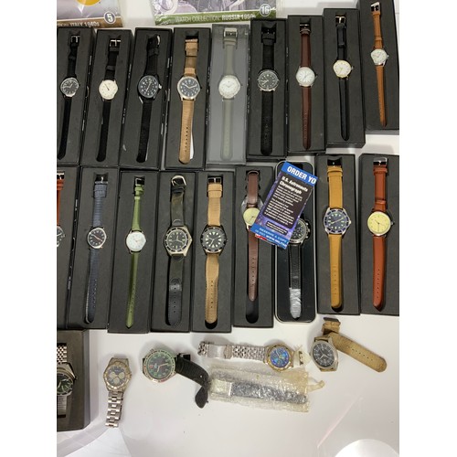 458 - COLLECTION OF MILITARY WATCHES MANY BOXED ETC