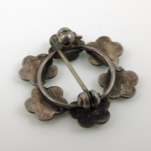 501 - DANISH ENAMELLED FLOWER BROOCH