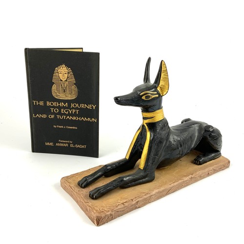 45 - PORCELAIN STUDY DEPICTING “GOD ANUBIS”, FROM THE ANCIENT TUTANKHAMUN COLLECTION BY BEOHM STUDIOS, LI... 