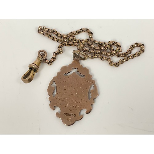 552 - GOLD MEDAL AND CHAIN, approx. 12.5g