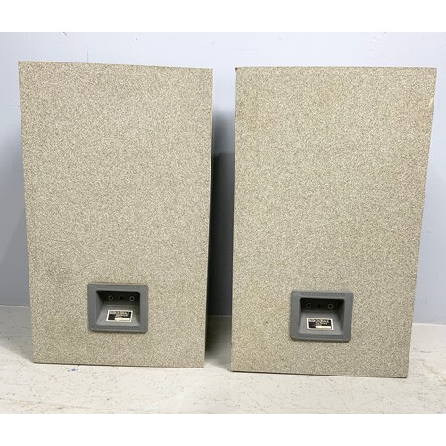 124 - PAIR OF WHITE KEF CHORALE SPEAKERS 47cm TALL