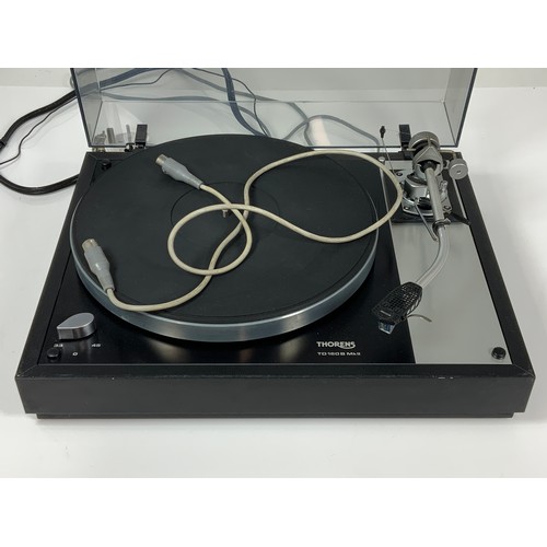 75 - THORENS TURNTABLE TD 160B MKII WITH SME3009 TONE ARM AND ORTOFON VMS30 MKII CARTRIDGE