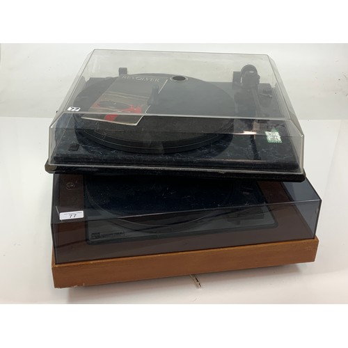 77 - REVOLVER 01R210  TURNTABLE  AND A MACDONALD BSR BDS80 TURNTABLE