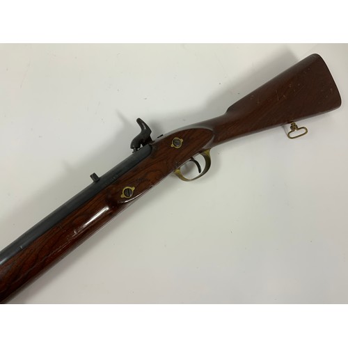 161 - MUSKET WITH RAMROD IN CASE, STAMPED AUX2149-0-73 AND CASE