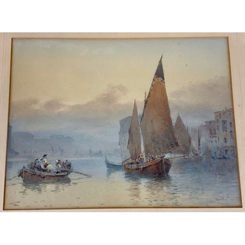 18 - 2 WATERCOLOURS, ONE BY M SNAPE, APPROX 47 CM X 37 CM, & A MEDITERRANEAN HARBOUR