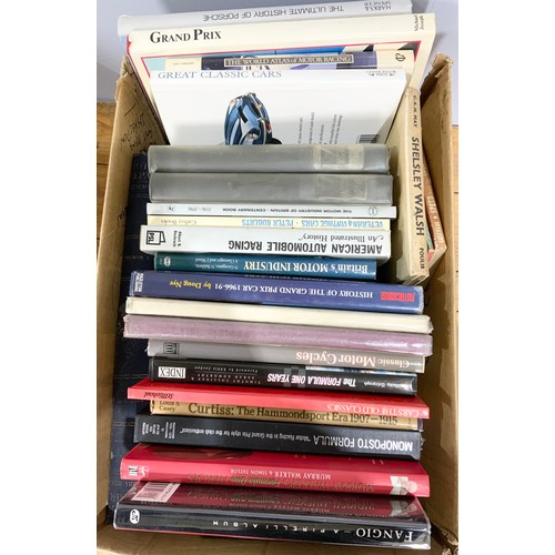 45 - LARGE QUANTITY OF MOTOR RACING BOOKS (2 BOXES)