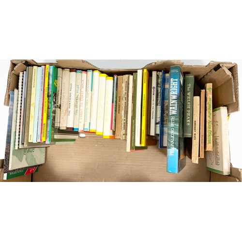 62 - TRAY OF WALKING & HIKING RELATED BOOKS ETC