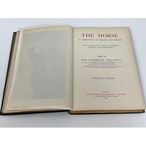 57 - PROF. J. WORTLEY AXE, THE HORSE ITS TREATMENT IN HEALTH AND DISEASE, PUBL. THE GRESHAM PUBLISHING CO... 