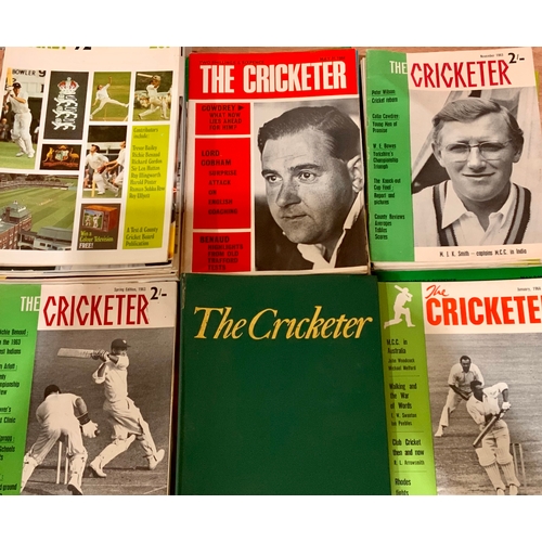 99 - CRICKET RELATED BOOKS & EPHEMERA, A LARGE QTY OF THE CRICKETTER MAGAZINE , C.1960’S , PLAYFAIR CRICK... 