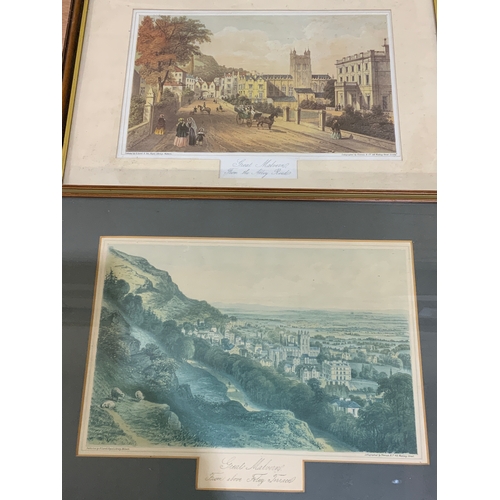 97 - COLLECTION OF WORCESTER & MALVERN RELATED BOOKS, MAGAZINES & EPHEMERA, PLUS 3 PRINTS OF VARIOUS VIEW... 