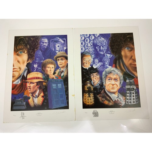 71 - TWO DR WHO PRINTS, 1ST FIFTEEN YEARS BY TREVOR HORSWELL, 057/399 SIGNED BY ARTIST, & 2ND FIFTEEN YEA... 