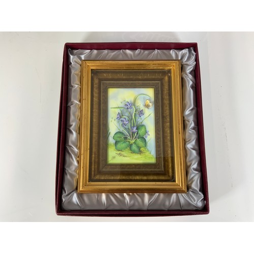 149 - CONNOISSEUR OF MALVERN HAND PAINTED PANELS AND FLORAL DISPLAYS, SOME BOXED