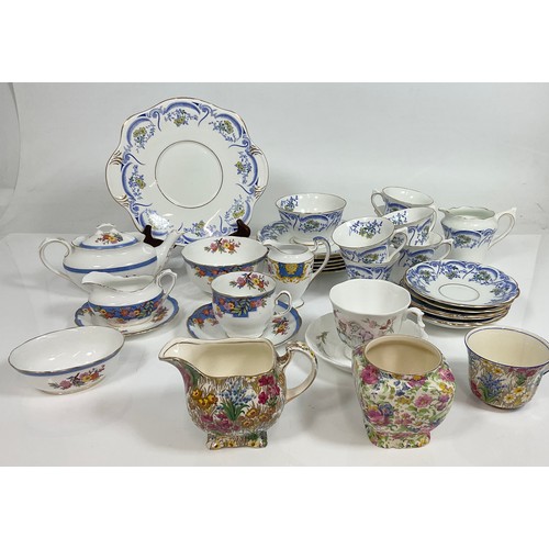 222 - ASSORTED CHINA, ROYAL ALBERT JUNE TEA WARE, ROYAL WINTON CHINTZ, SPENCER STEVENSON TEA WARE.