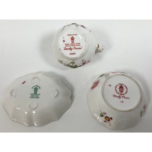 221 - QTY OF ROYAL CROWN DERBY, PLATES CONDIMENTS ETC