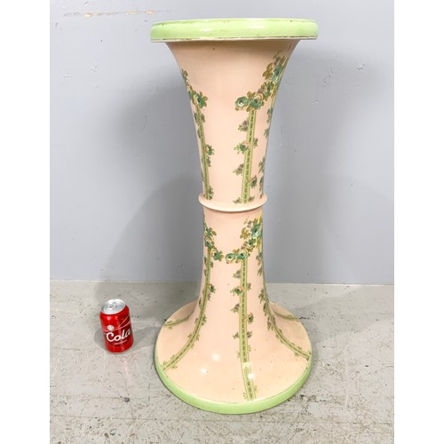 159 - FLORAL DECORATED JARDINIERE STAND 68cm TALL