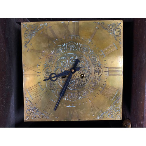 281 - CARVED OAK LONGCASE CLOCK, POSSIBLY WELSH