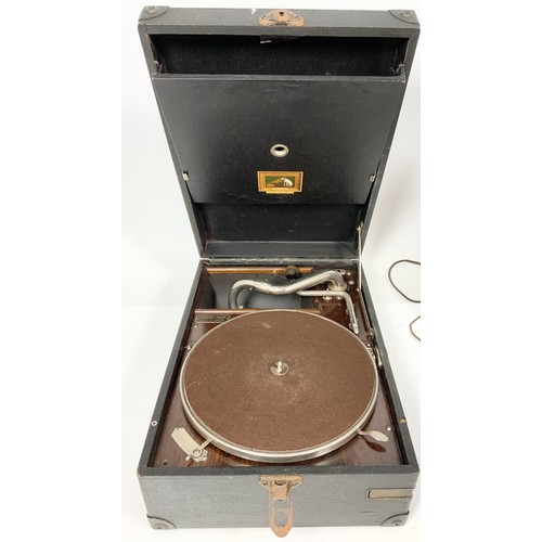 427 - HMV WIND UP GRAMOPHONE & A COLUMBIA GRAM