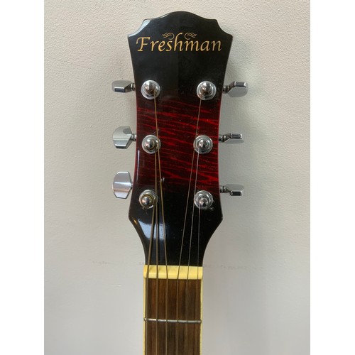 447 - FRESHMAN ELECTRO-ACOUSTIC GUITAR FA1AWR   PLUS GIG BAG