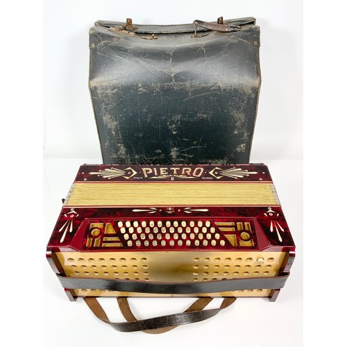 451 - VINTAGE PIETRO GERMANY PIANO ACCORDIAN IN CASE