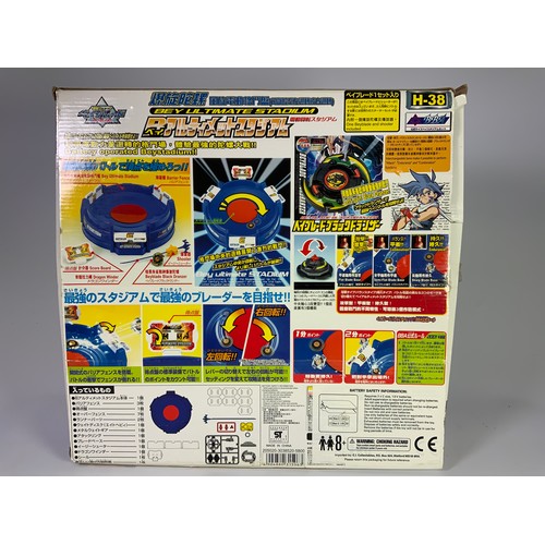 53 - BOXED BEY BLADES, H-38 BEY ULTIMATE STADIUM, WITH CONTENTS AS SHOWN