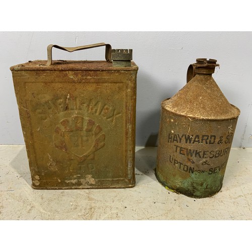 487 - HAYWARD AND SONS OIL CONTAINER AND SHELL MEX PETROL CAN