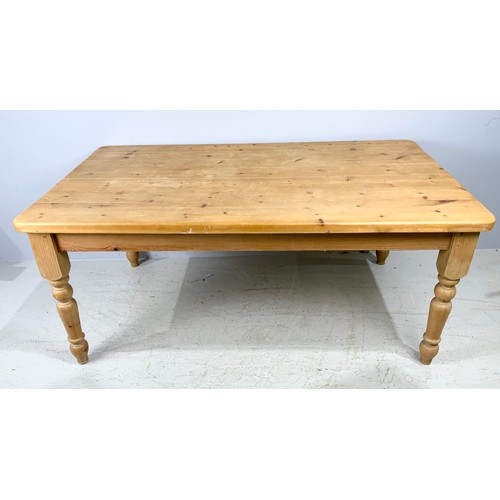 637 - PINE FARMHOUSE TABLE  183cm x 105cm