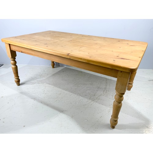 637 - PINE FARMHOUSE TABLE  183cm x 105cm