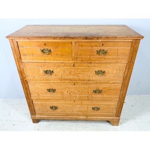 621 - EDWARDIAN PINE CHEST OF DRAWERS 103cm TALL