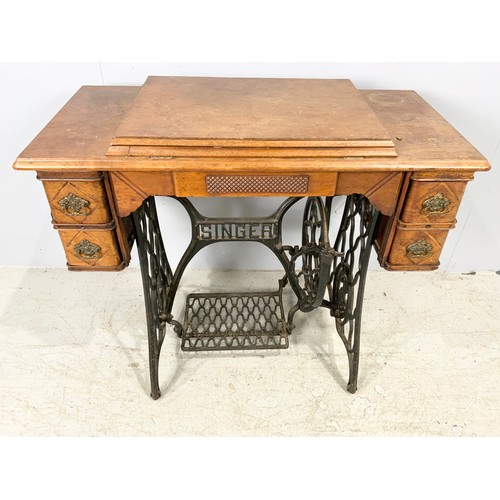 481 - SINGER SEWING MACHINE TABLE ( NO MACHINE)