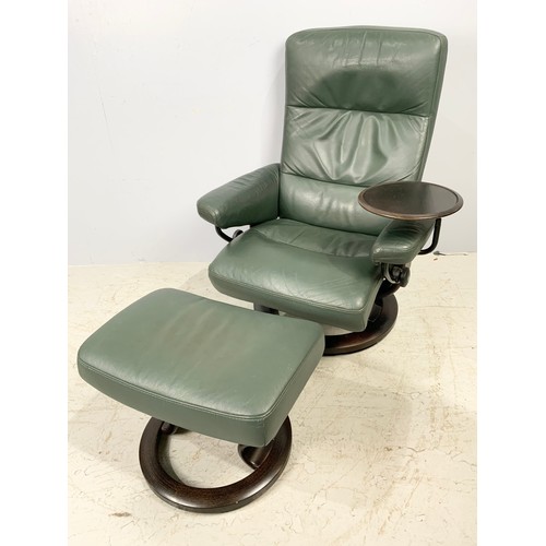 652 - STRESSLESS ARMCHAIR AND MATCHING FOOTSTOOL