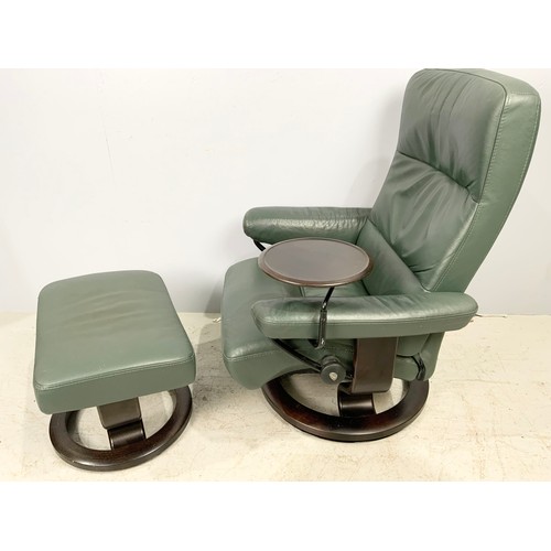 652 - STRESSLESS ARMCHAIR AND MATCHING FOOTSTOOL