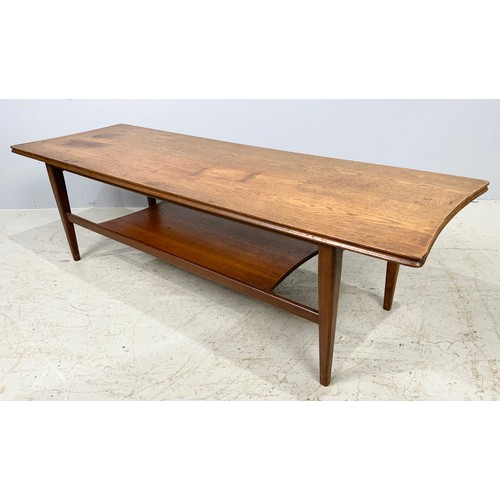 617 - LATE CENTURY STYLE COFFEE TABLE, APPROX. 120 X 40 cm