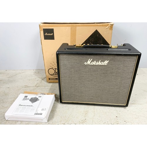 450 - MARSHALL GUITAR AMPLIFIER ORIGIN 20C, BOXED, INSTRUCTION AND PEDAL