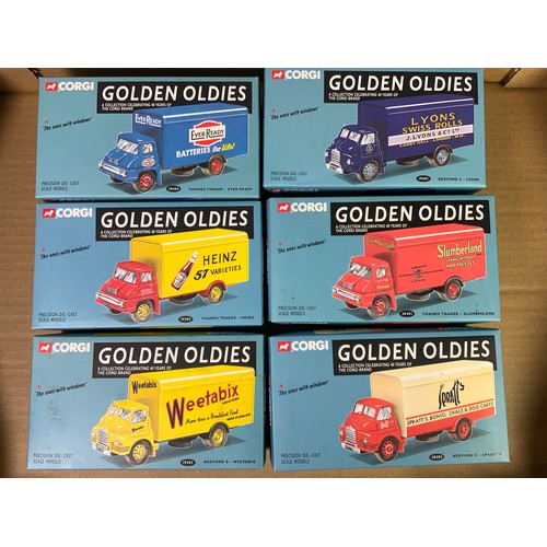 155 - CORGI, BOXED. 6 X GOLDEN OLDIES LORRIES, APPEAR UNOPENED, ALL THAMES TRADER / BEDFORD S TYPE, WEETAB... 