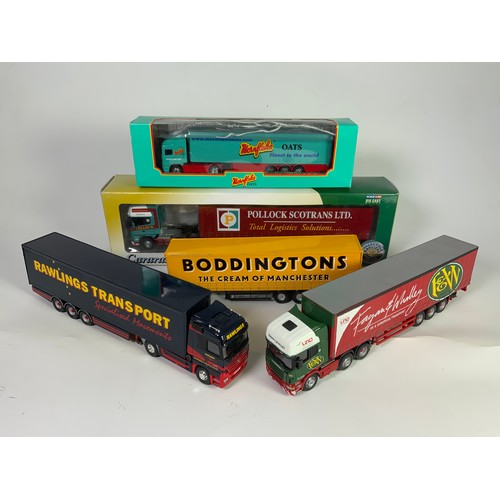 151 - DIECAST COLLECTION, CARARAMA BOXED 1:50 COLLECTABLE HAULIERS SERIES, POLLOCK SCOTRANS LTD, CORGI 595... 