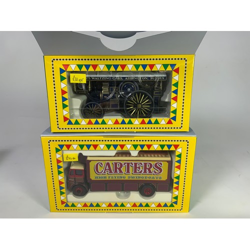 153 - CORGI BOXED FAIRGROUND ATTRACTION SERIES, 2002 CC10203 ERF 4 WHEEL BOX LORRY CARTERS HIGH FLYING SWI... 