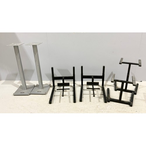 452 - PAIR OF CD SPEAKER STANDS WITH 2 OTHER PAIRS