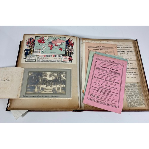 46 - SCRAPBOOK WITH REAL PHOTOS, MILITARY EPHEMERA ETC. SKETCH BOOK AND 3 VARIOUS AUTOGRAPH BOOKS WITH WW... 