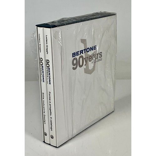 69 - BERTONE: 90 YEARS 1912-2002 BY LUCIANO GREGGIO, 1ST ED, 2002. AN EXCELLENT TWO VOLUME SET IN SLIP CA... 