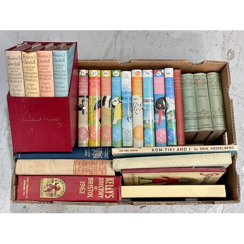 68 - BOX OF BOOKS INC. NEW NATURALIST, THE CECIL ALDIN BOOK, WINSTON CHURCHILL HISTORY OF THE ENGLISH SPE... 