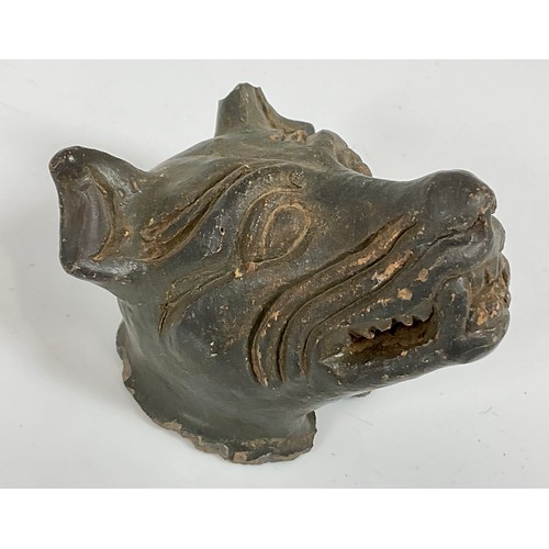 137 - QTY. POSSIBLY PERUVIAN TERRACOTTA AND OTHER STONEWARE ANTHROPOMORPHIC ANIMAL STUDIES AND 2 FLINT TOO... 