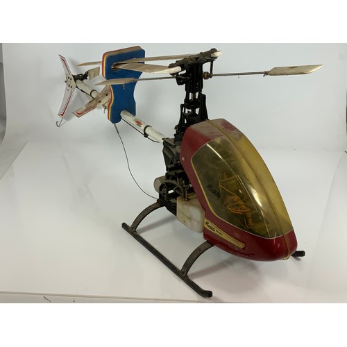 56 - RADIO CONTROLLED HELICOPTER MODEL, BASIS MOSKITO, OVERALL APPROX. 100 CM LONG, WITH ACCESSORIES BOX ... 